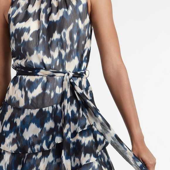 EXPRESS Tiered Ruffle Fit & Flare Dress - Picture 3 of 6